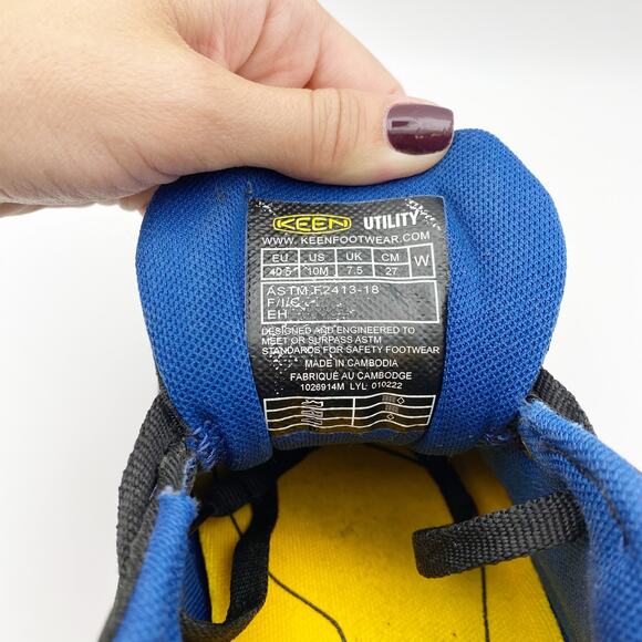 KEEN Womens Utility Minneapolis Work Shoe Sneaker Size 10 Black Blue NIB - Picture 12 of 14